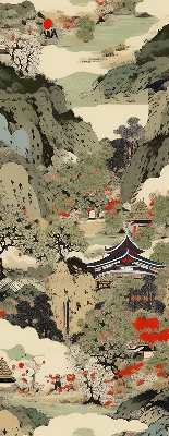 Rolgordijn voor het raam Berg