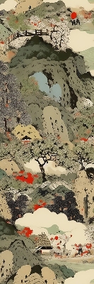 Rolgordijn voor het raam Berg