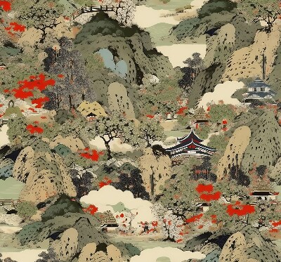 Rolgordijn voor het raam Berg