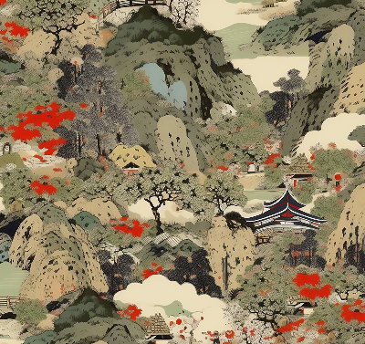 Rolgordijn voor het raam Berg