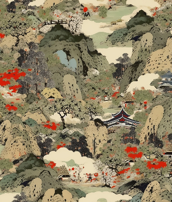 Rolgordijn voor het raam Berg