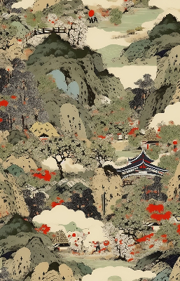 Rolgordijn voor het raam Berg