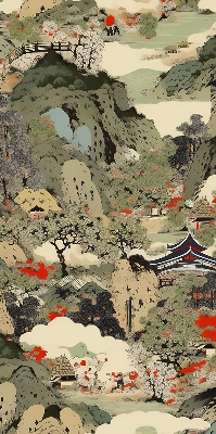 Rolgordijn voor het raam Berg