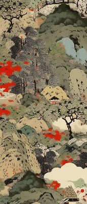 Rolgordijn voor het raam Berg