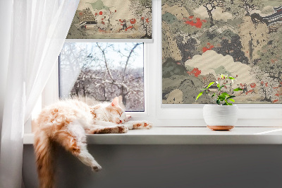 Rolgordijn voor het raam Berg