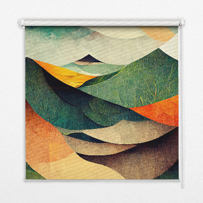 Rolgordijn voor het raam Abstracte heuvels