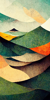 Rolgordijn voor het raam Abstracte heuvels