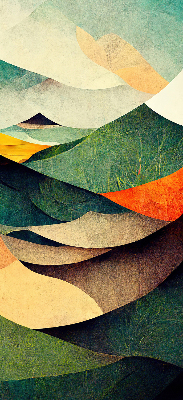 Rolgordijn voor het raam Abstracte heuvels