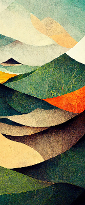 Rolgordijn voor het raam Abstracte heuvels