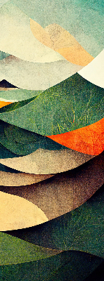 Rolgordijn voor het raam Abstracte heuvels