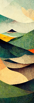 Rolgordijn voor het raam Abstracte heuvels