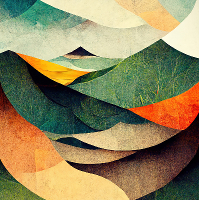 Rolgordijn voor het raam Abstracte heuvels