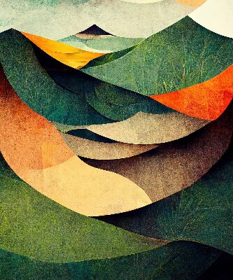 Rolgordijn voor het raam Abstracte heuvels