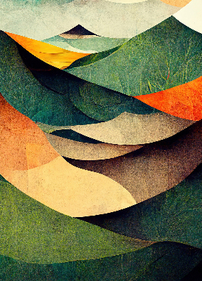 Rolgordijn voor het raam Abstracte heuvels