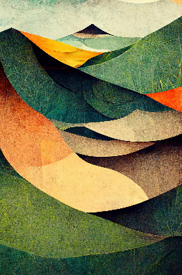 Rolgordijn voor het raam Abstracte heuvels