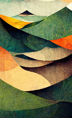 Rolgordijn voor het raam Abstracte heuvels