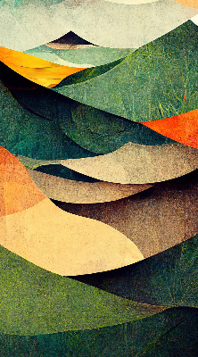 Rolgordijn voor het raam Abstracte heuvels