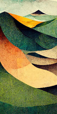 Rolgordijn voor het raam Abstracte heuvels