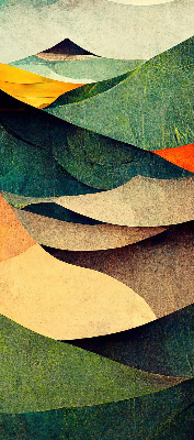 Rolgordijn voor het raam Abstracte heuvels