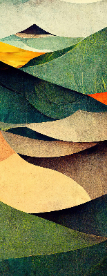 Rolgordijn voor het raam Abstracte heuvels