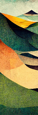 Rolgordijn voor het raam Abstracte heuvels