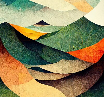 Rolgordijn voor het raam Abstracte heuvels