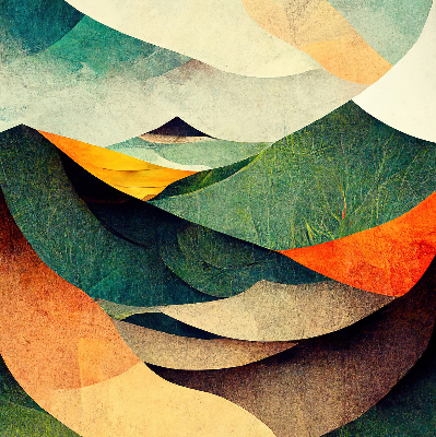 Rolgordijn voor het raam Abstracte heuvels