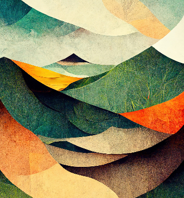 Rolgordijn voor het raam Abstracte heuvels