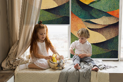 Rolgordijn voor het raam Abstracte heuvels