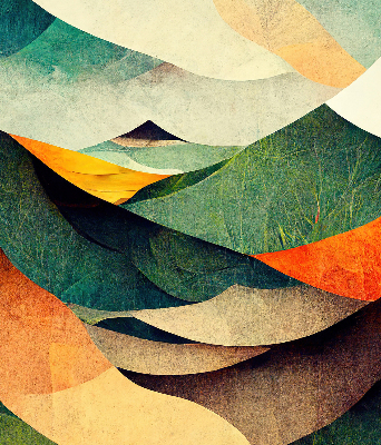 Rolgordijn voor het raam Abstracte heuvels