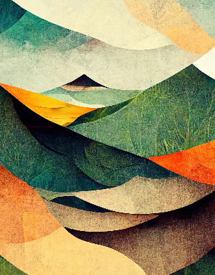 Rolgordijn voor het raam Abstracte heuvels