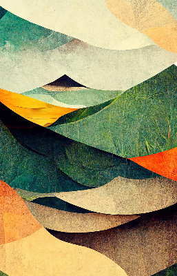 Rolgordijn voor het raam Abstracte heuvels