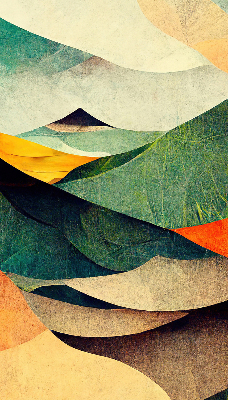 Rolgordijn voor het raam Abstracte heuvels