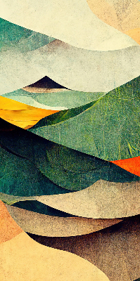 Rolgordijn voor het raam Abstracte heuvels