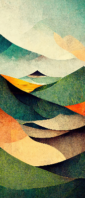 Rolgordijn voor het raam Abstracte heuvels