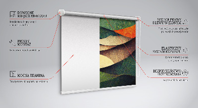 Rolgordijn voor het raam Abstracte heuvels