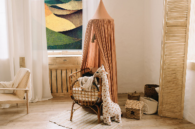 Rolgordijn voor het raam Abstracte heuvels