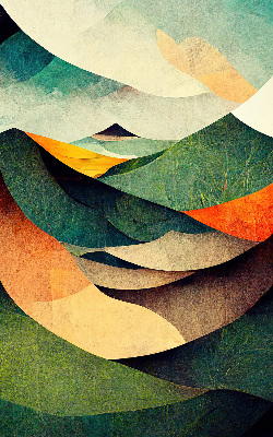 Rolgordijn voor het raam Abstracte heuvels