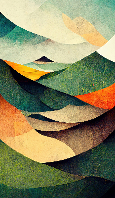 Rolgordijn voor het raam Abstracte heuvels