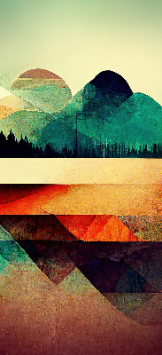 Rolgordijn verduisterend Abstracte bergen