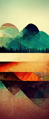 Rolgordijn verduisterend Abstracte bergen