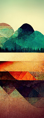 Rolgordijn verduisterend Abstracte bergen