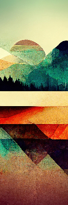 Rolgordijn verduisterend Abstracte bergen