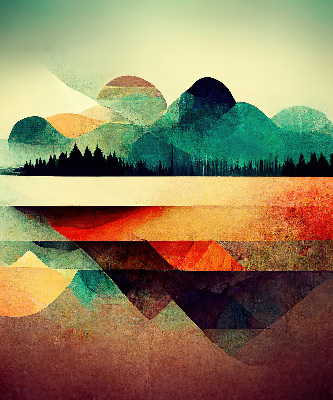 Rolgordijn verduisterend Abstracte bergen