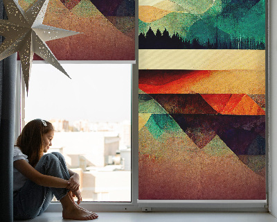 Rolgordijn verduisterend Abstracte bergen