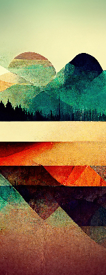 Rolgordijn verduisterend Abstracte bergen