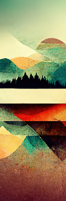 Rolgordijn verduisterend Abstracte bergen