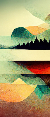 Rolgordijn verduisterend Abstracte bergen