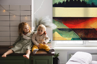 Rolgordijn verduisterend Abstracte bergen