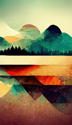 Rolgordijn verduisterend Abstracte bergen